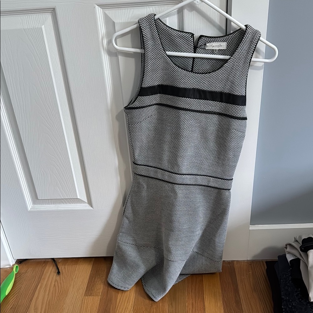 Sugarlips Black and White Textured Dress